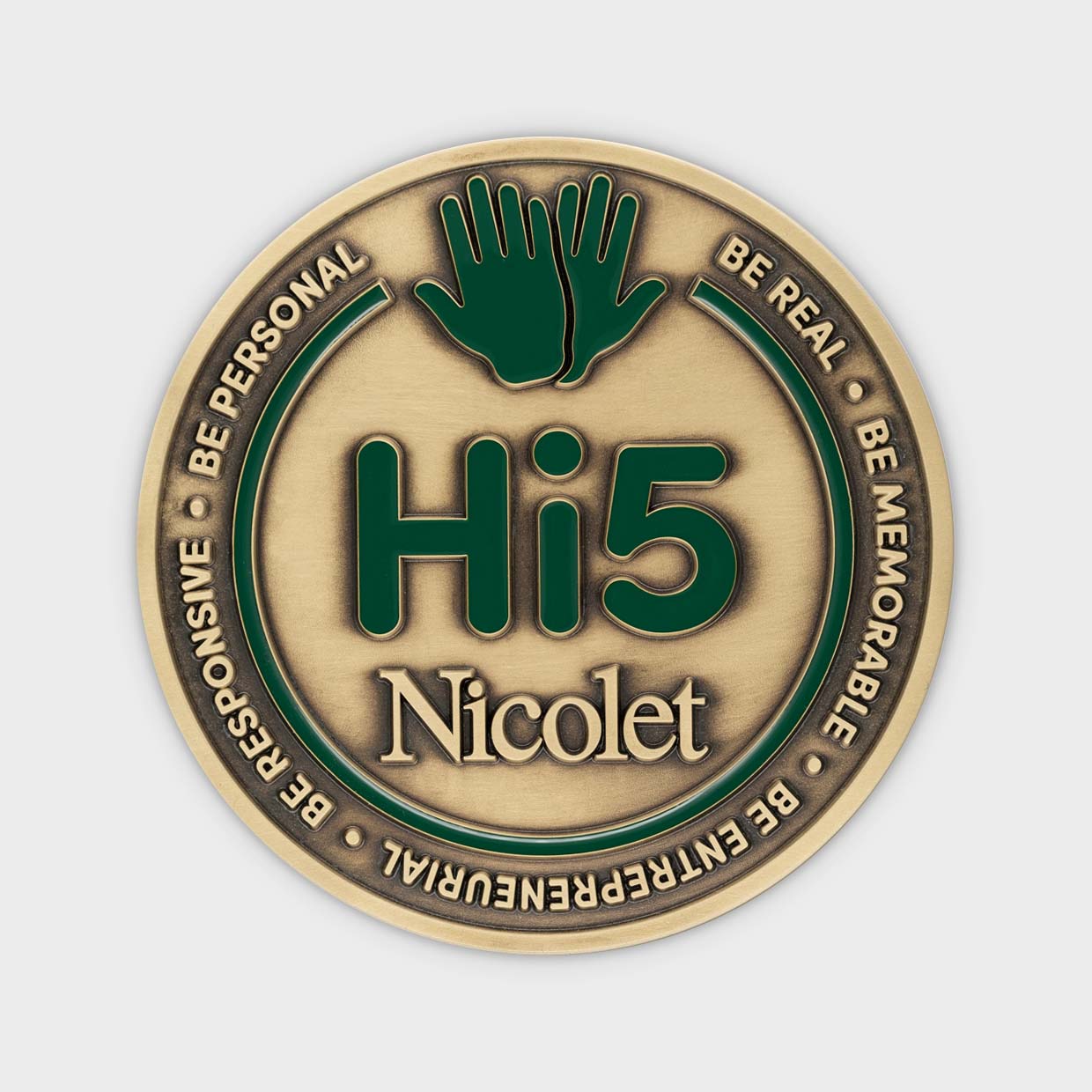 Nicolet Hi5 Medallion Obverse